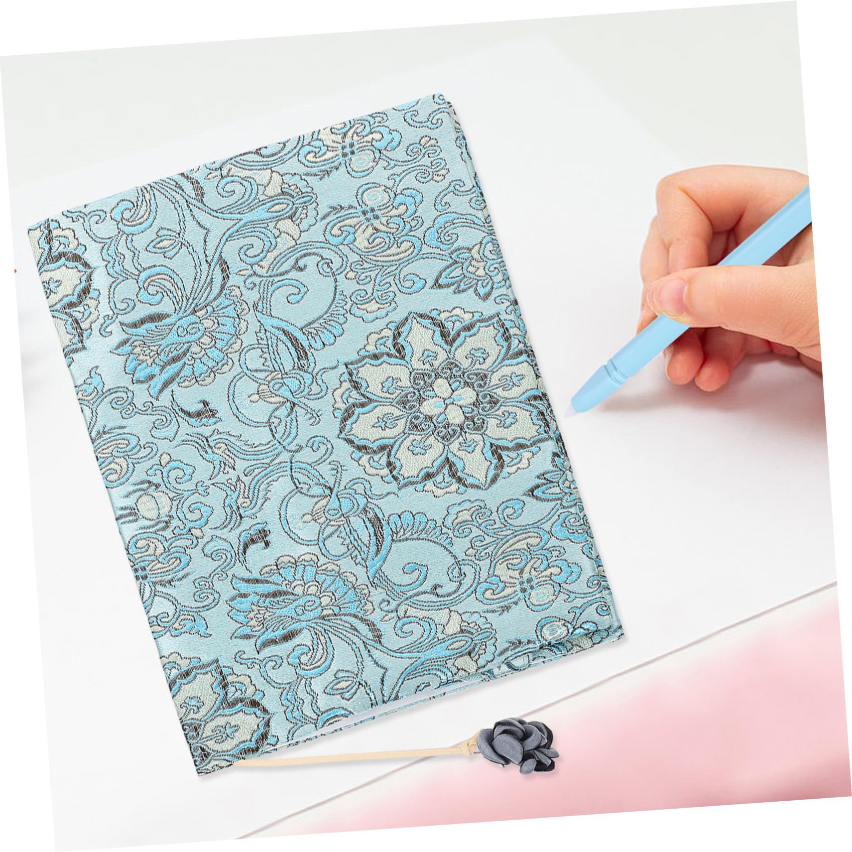 Angoily 5 Pièces Couverture de Cahier Tissu Réglable Protège Résistant Aux Rayures et Déchirures Décorative pour École et Bureau