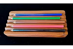 Walnut Pencil Holder for Desk, Office Decor Tray