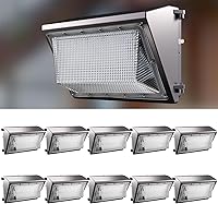 Vista 12 de Lightdot Paquete de 8 luces LED de pared de 150 W, 100-277 V, fotocélula del atardecer al amanecer, 22500 lm (150 Lm/W) 5000 K IP65 para montaje