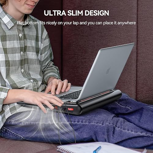 Miniatura 6 de TECKNET Almohadilla de enfriamiento para laptop, enfriador de laptop de 12 a 15.6 pulgadas, soporte de enfriamiento para laptop para juegos,