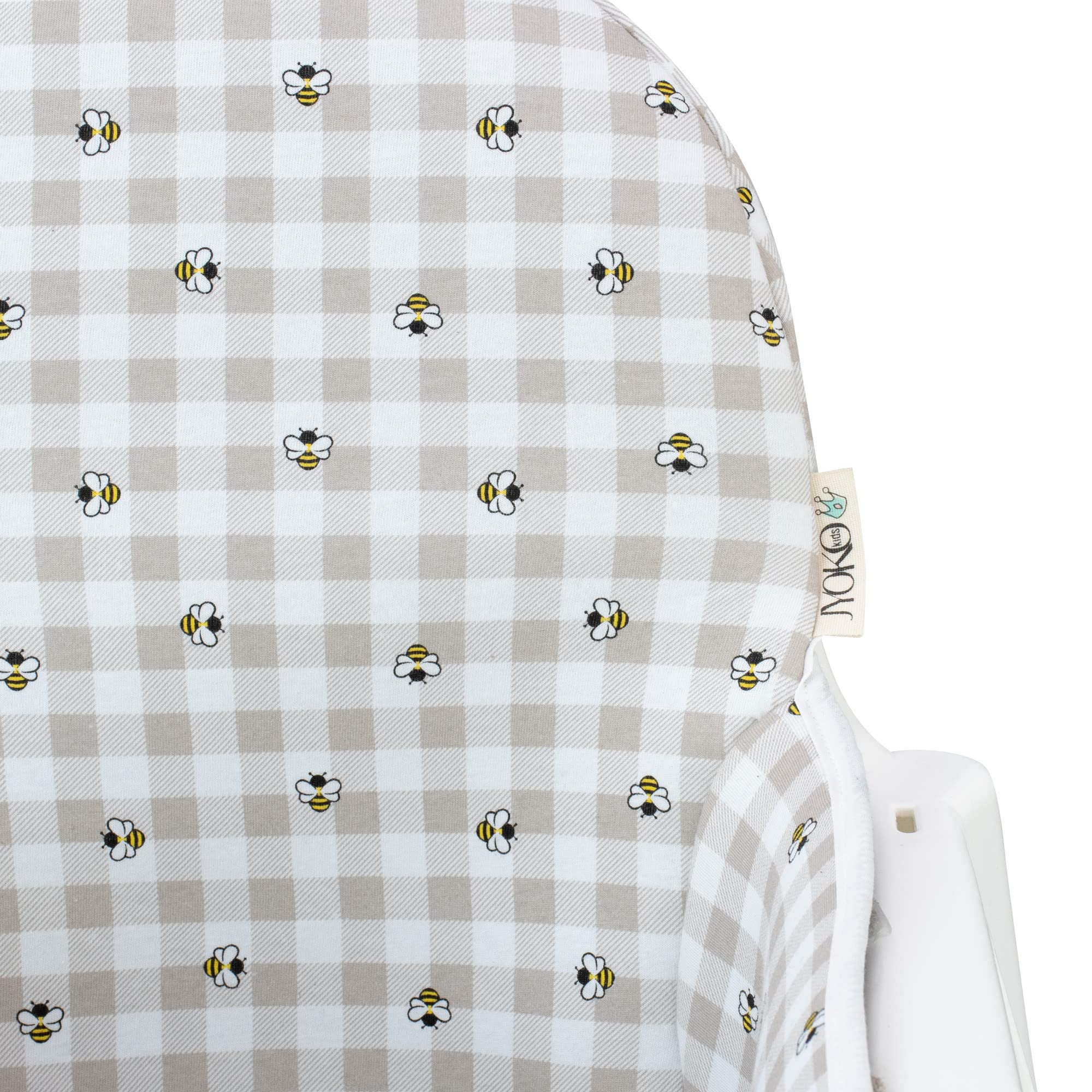 JYOKO KIDS Colchoneta para trona antilop compatible con Ikea, 100% Algodón (PICNIC VICHY)
