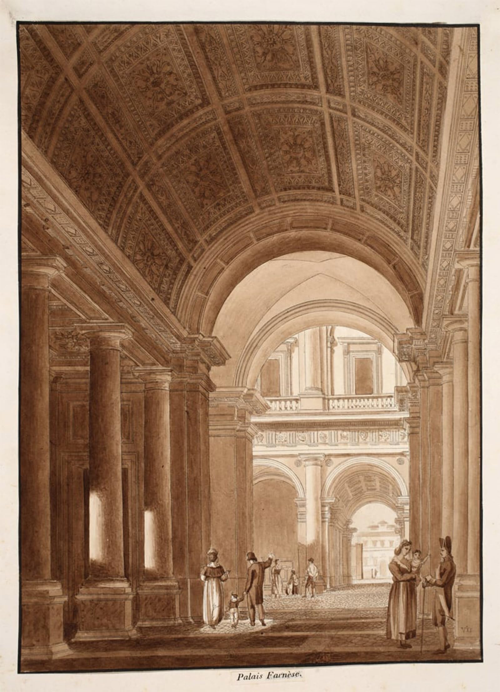 ARTXLXXBN Famous Painting Canvas Artwork Graffiti Print the Palazzo Farnese by Agostino Tofanelli Portrait Canvas Image for Home Decor 60x90cm