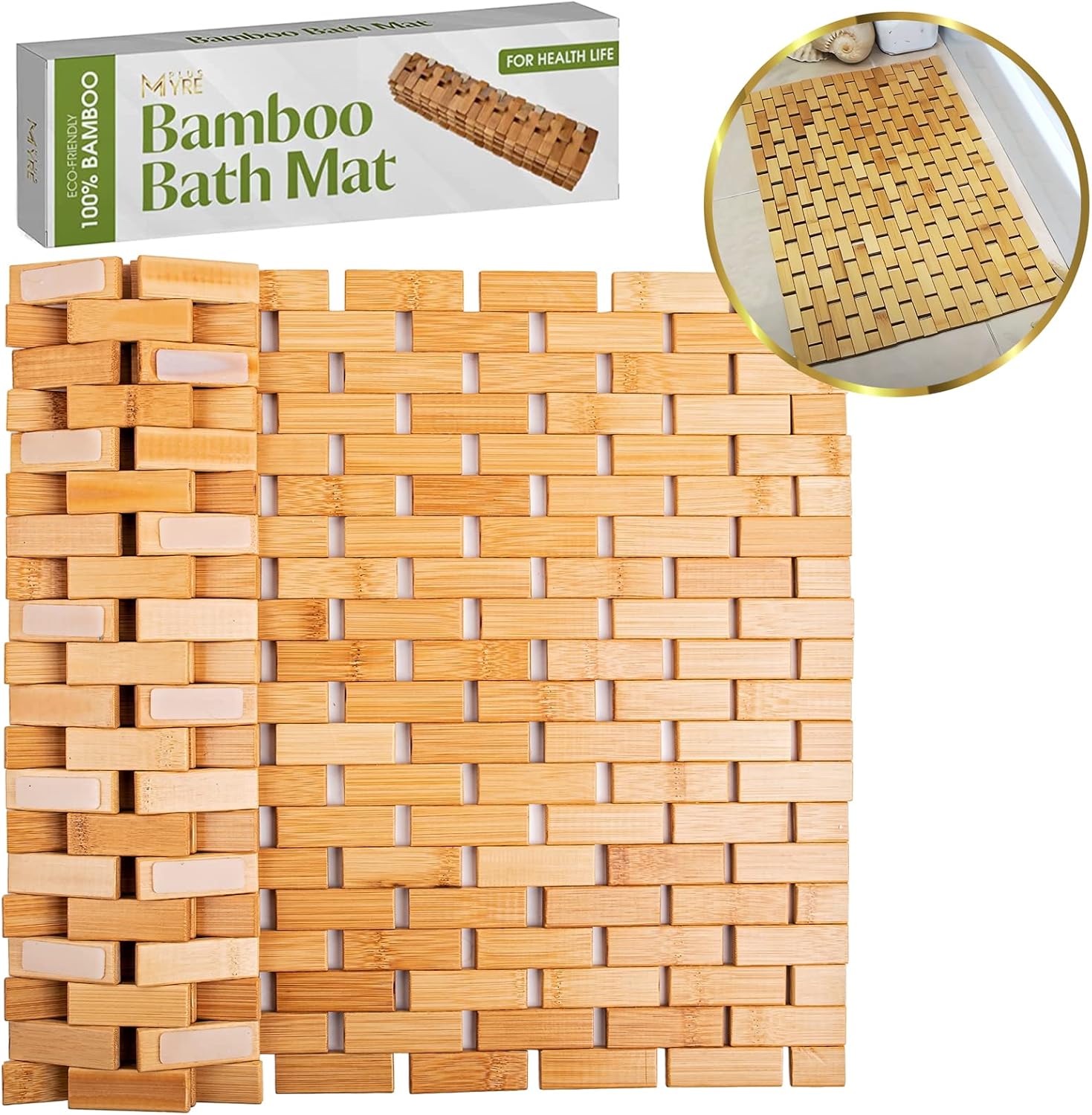 Bamboo Bath Mat Our Non Slip Quick Drying Mat for