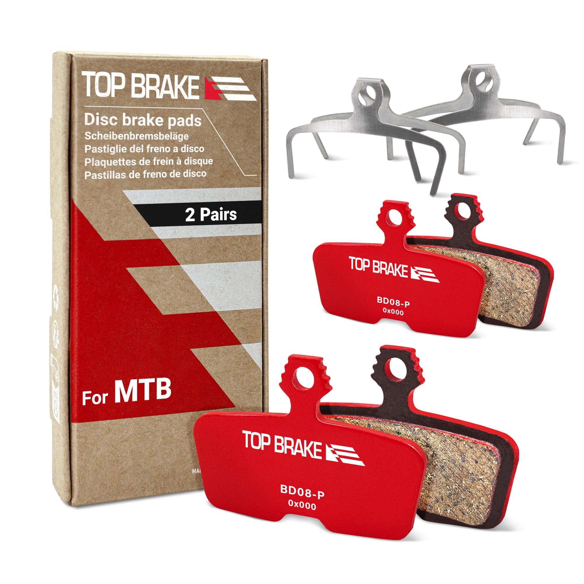TOP BRAKE Plaquettes de Frein à Disque compatibles SRAM AVID Code R RE RSC DB8 Motive VTT VTTAE Downhill Trail All Mountain Enduro