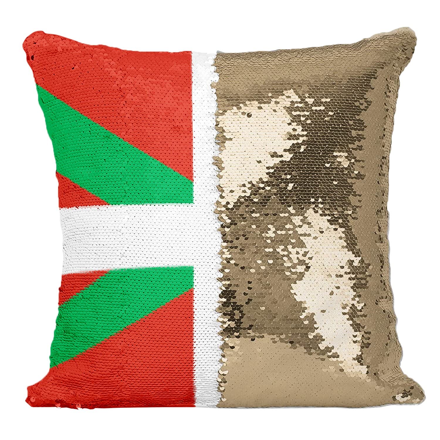 Drapeau Pays Basque : le coussin à paillettes parfait pour vos soirées foot