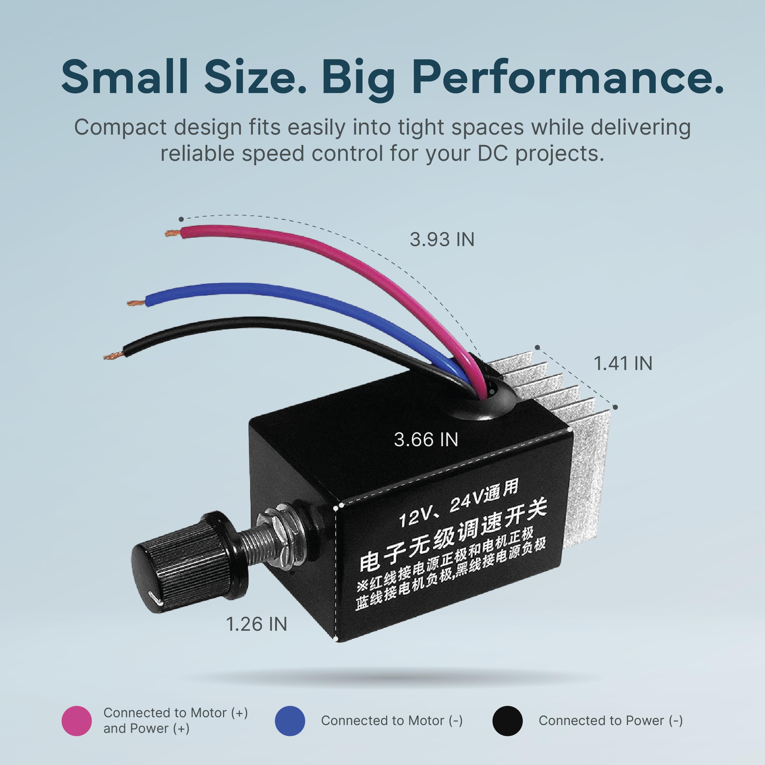 DC Motor Speed Controller Universal DC 12V 24V 10A Electronic Stepless Speed Regulator Switch for Car Truck Fan Heater Control