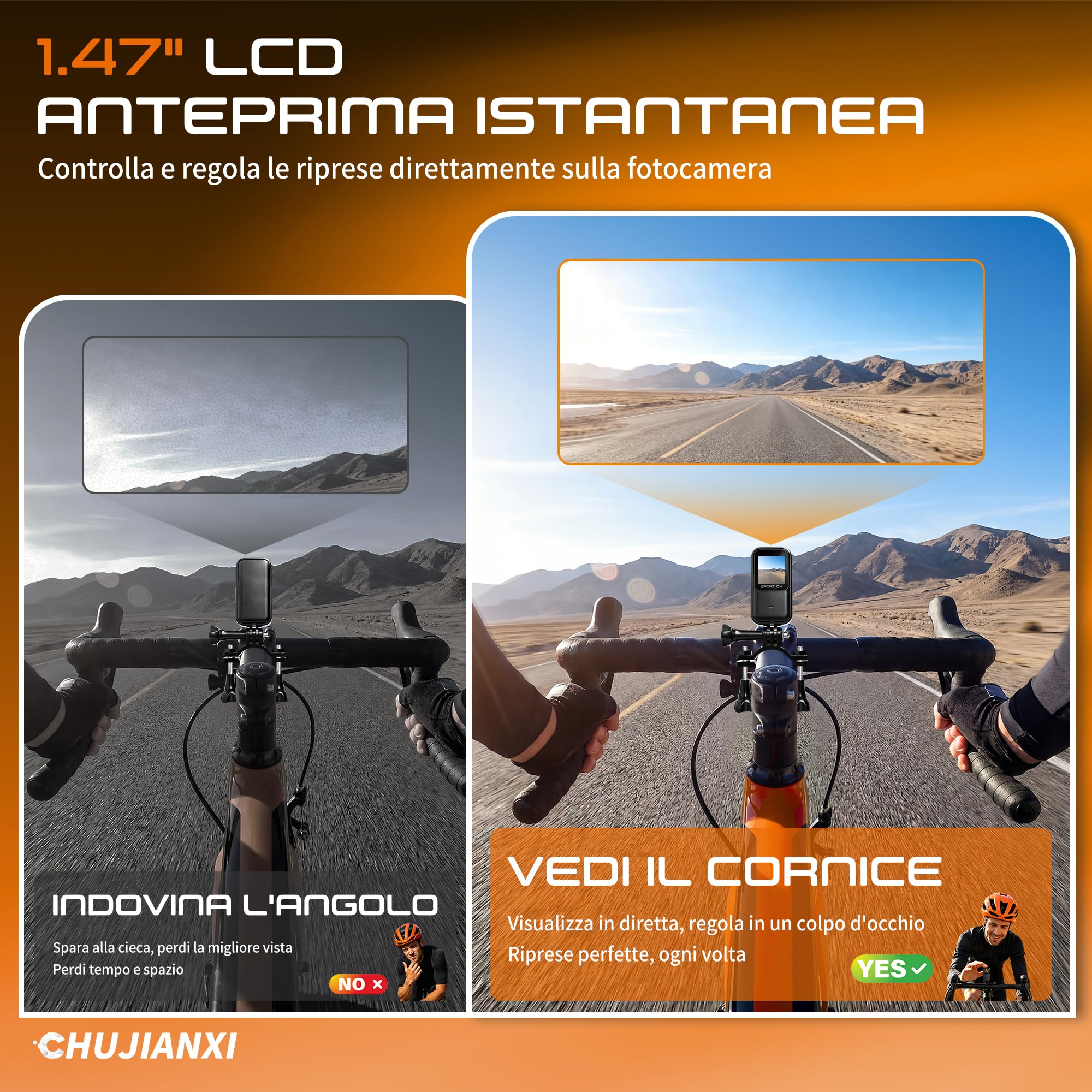 Mini Action Cam 4K, Action Cam WiFi Impermeabile Professionale | Bodycam Magnetica, Telecamera Indossabile, Mini Action Camera per Casco Moto Sci Bici Equitazione MTB Calcio Corsa