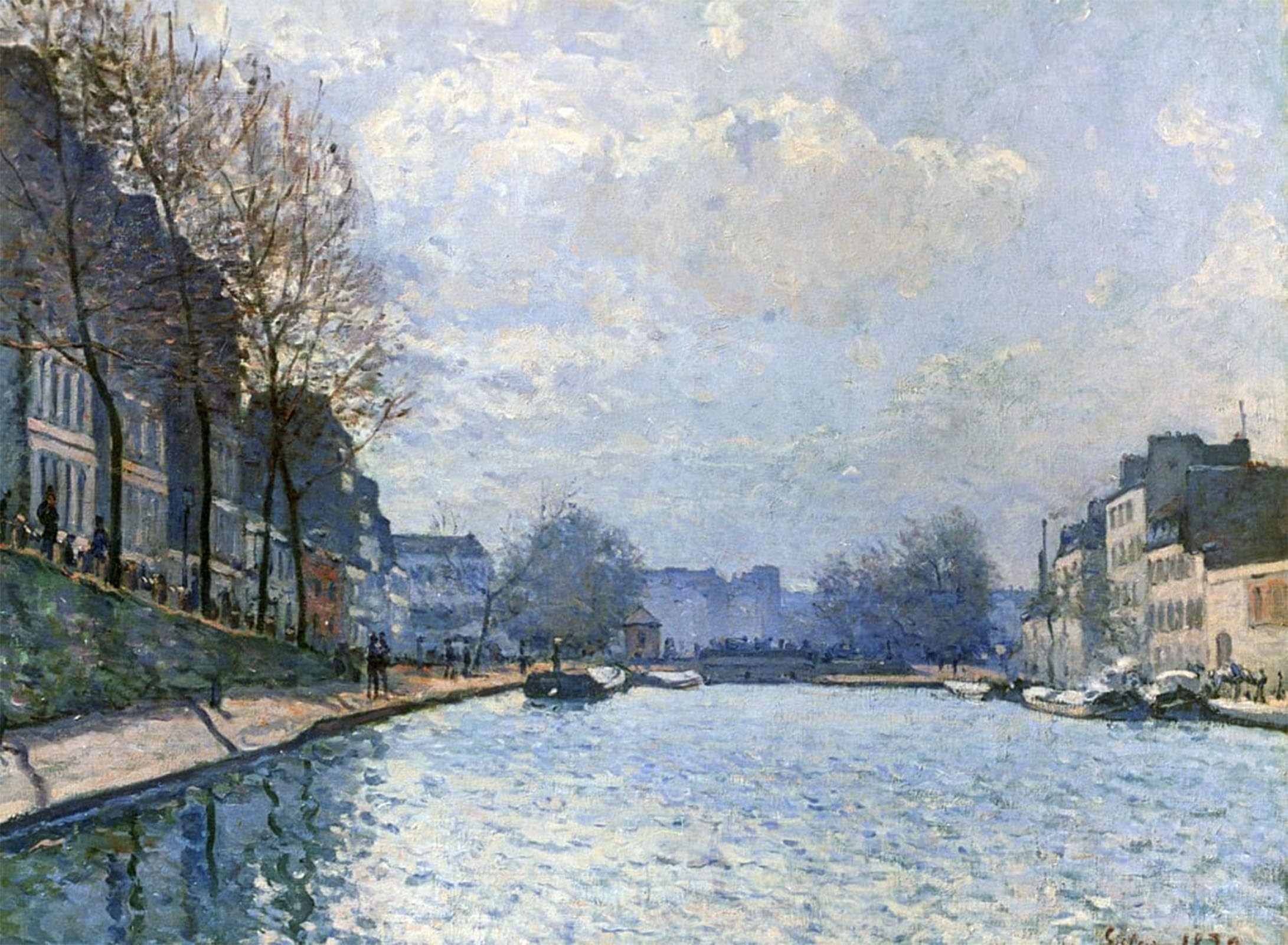 Impression sur toile Paris Alfred Sisley pour chambre cocooning - 5