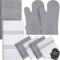 Vista 1 de Juegos de paños de cocina y paños de cocina con guantes de horno - Paños de té 100% algodón para cocina - Manoplas de horno resistentes al calor