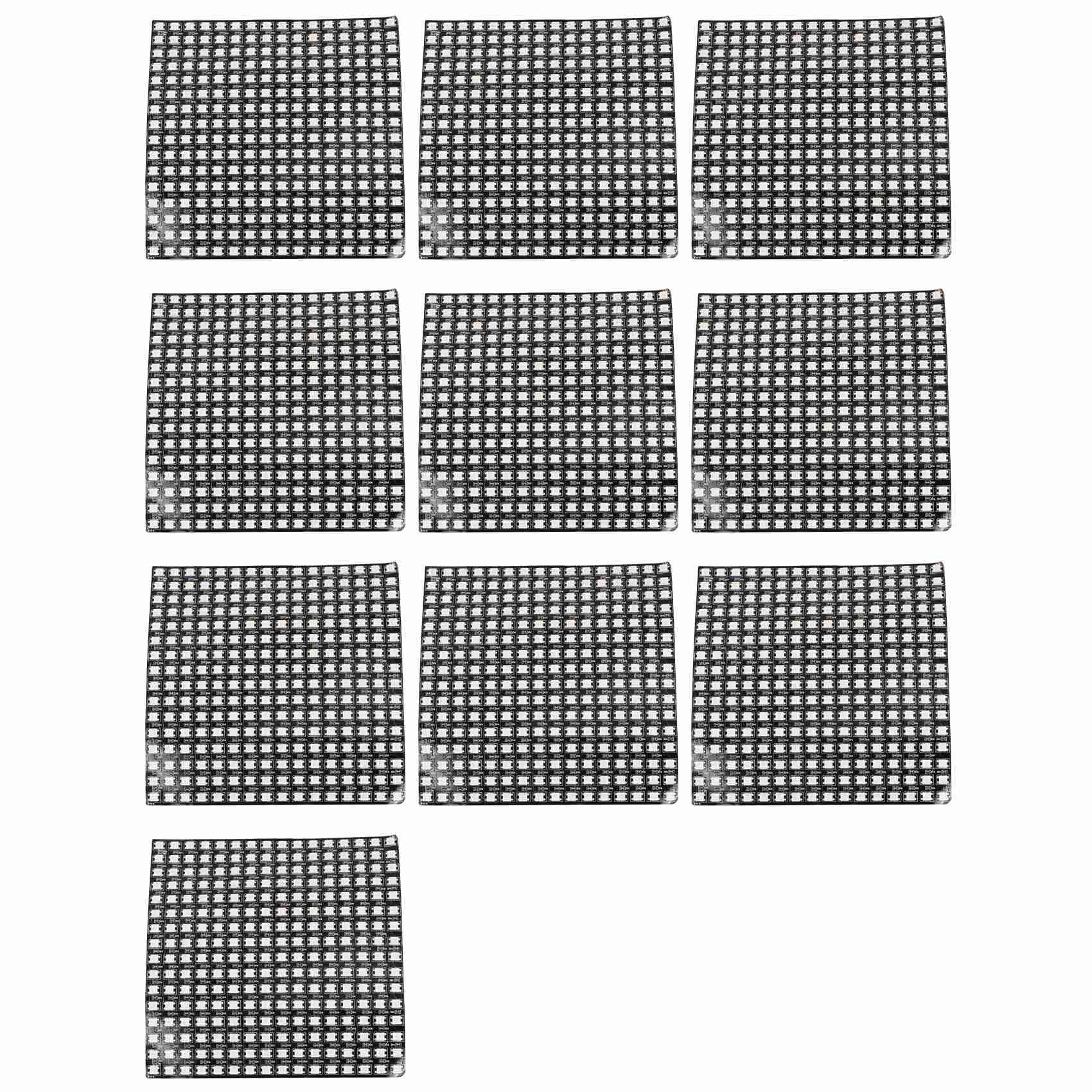 10X Pannello Matrice LED RGB WS2812 Indirizzabile Individualmente Flessibile per Display Video, DC5V (16x16)