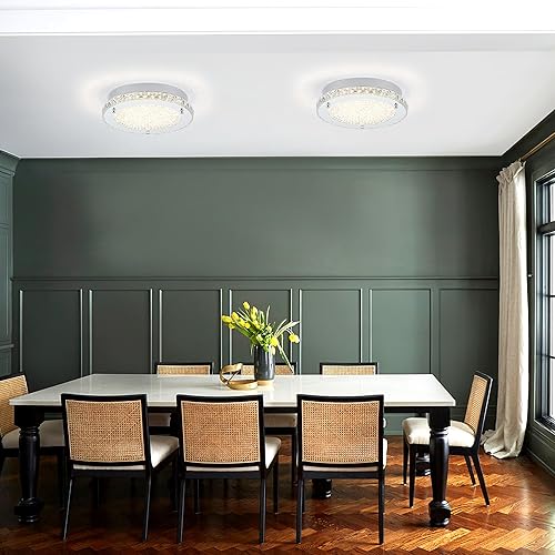 Miniatura 9 de Moderna lámpara LED de techo empotrada de cristal, 8.3 pulgadas, para vestíbulo y dormitorio, para baño, pasillo, armario