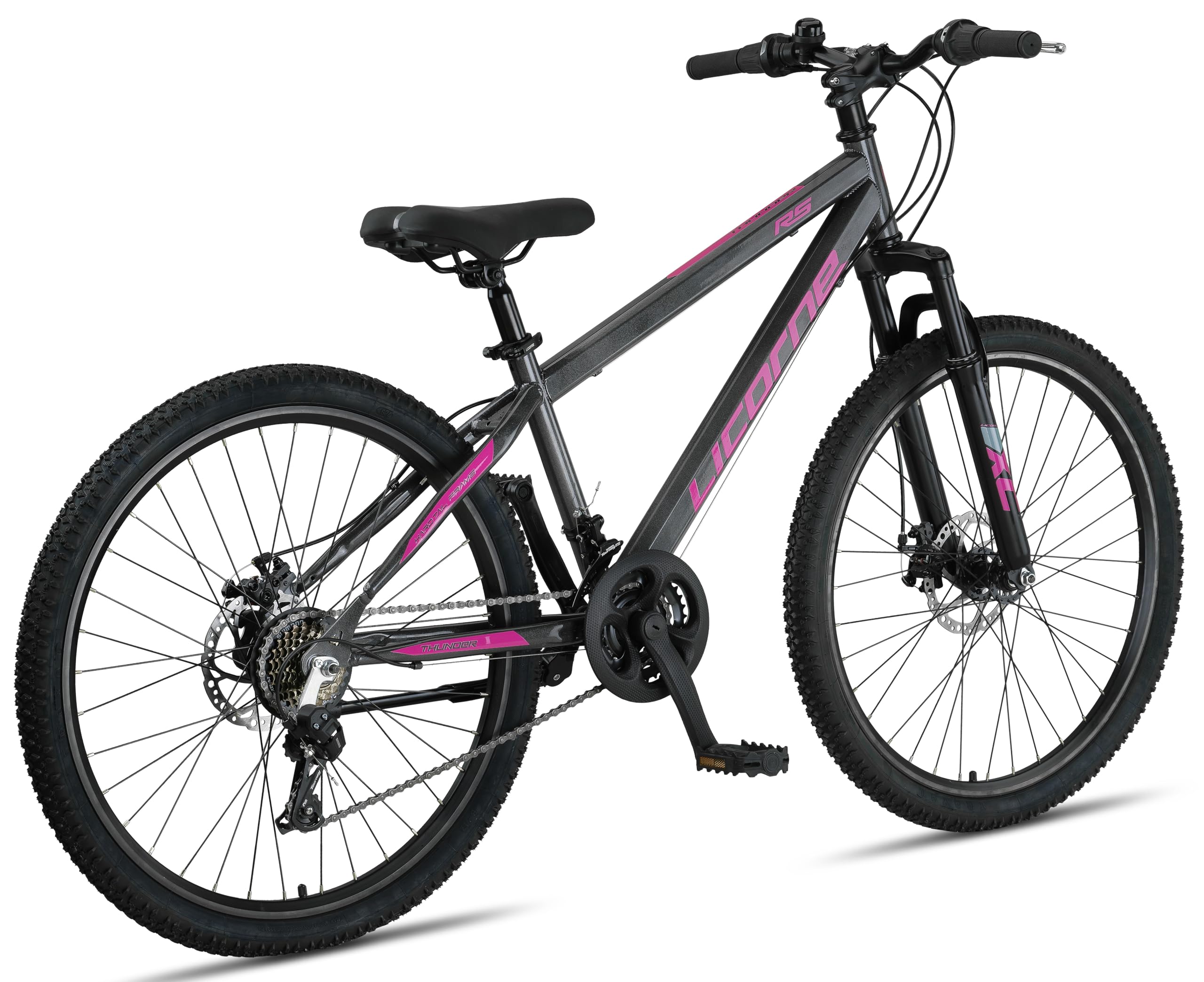 Licorne Bike Thunder Premium VTT de 20, 24, 26, 27,5 et 29 pouces pour filles, garçons, hommes et femmes, freins à disque