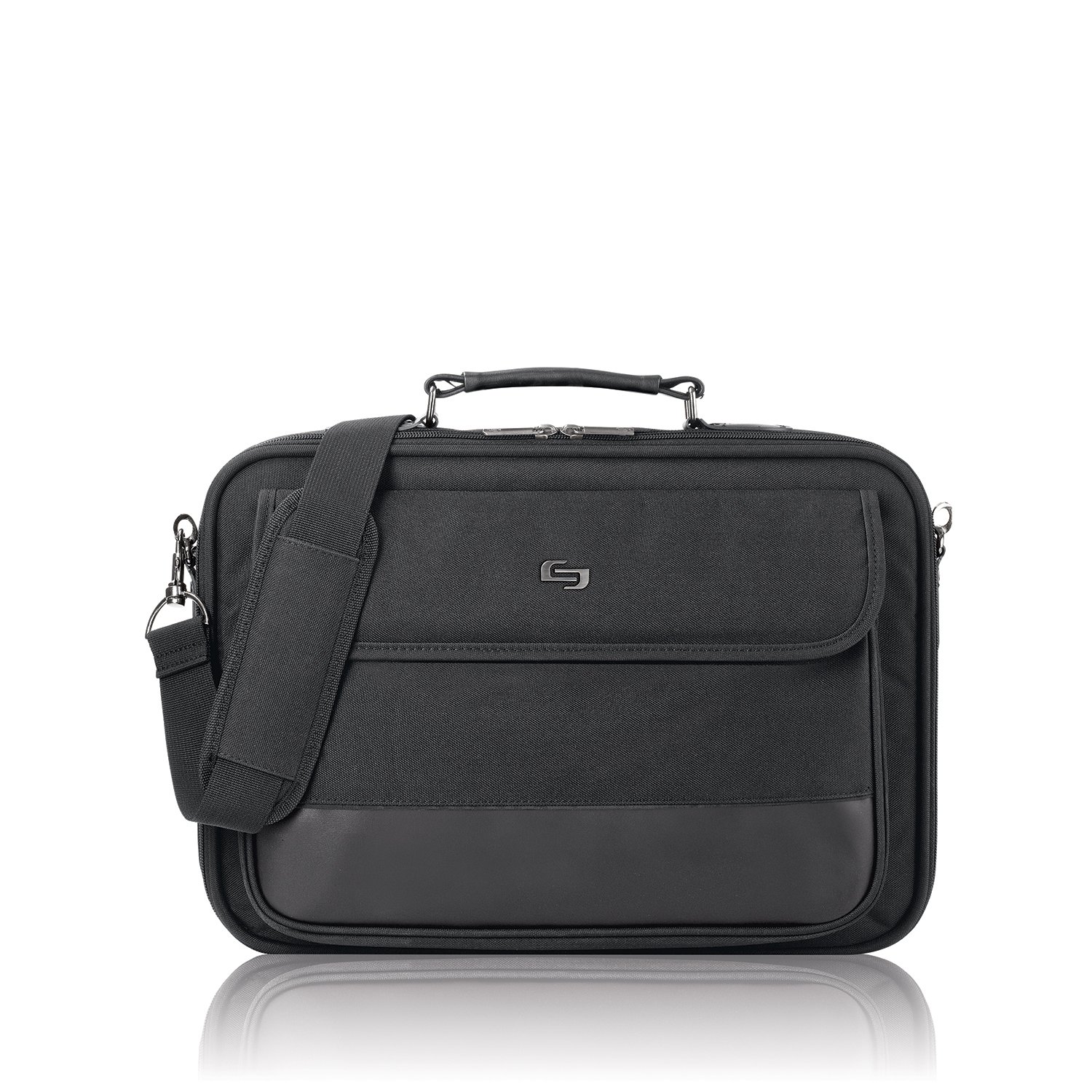 Solo Rockefeller 15.6 Inch Laptop Slim Brief, Black, 16 x 12.5 x 3.5, P15-4