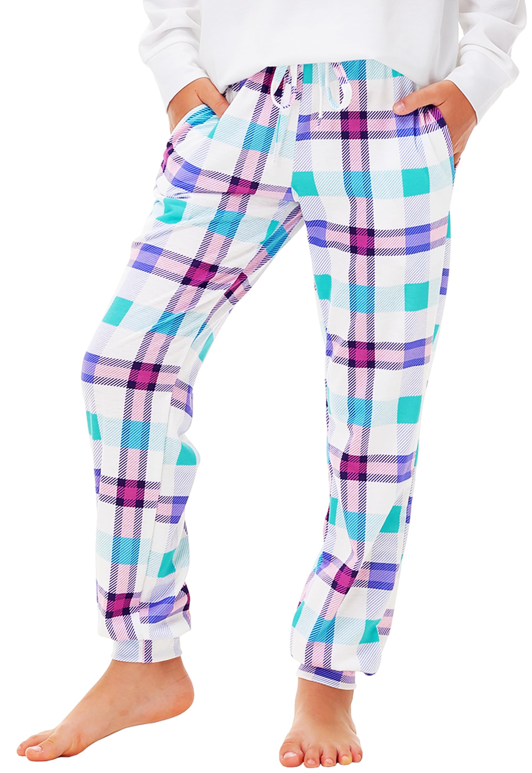 Deerose 4th of July Pants American Flag Drawstring Sweatpants with Pockets 5-14 Years