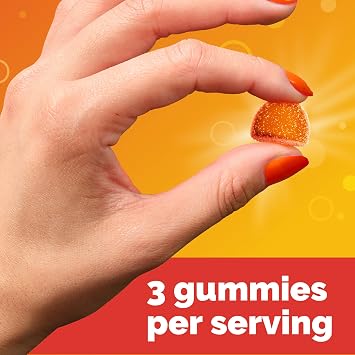 Emergen-C Vitamin C 750mg Immune Support Gummies, Mixed Fruit, 45 Gummies | B Vitamins for Energy, Gluten Free, Vegetarian, No Artificial Sweeteners, Chewable Gummies Format