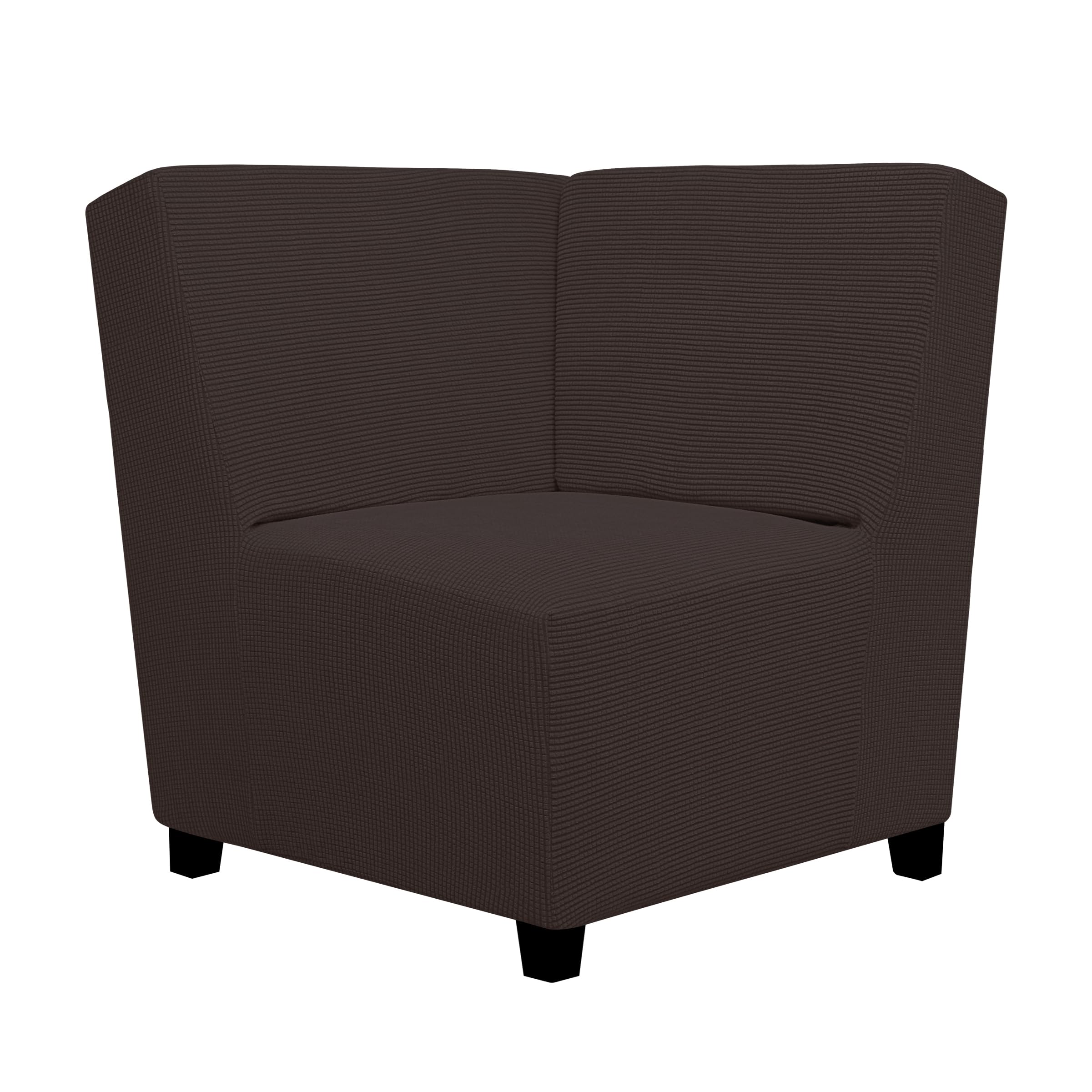 Easy-Going Stretch Soft Sectional Corner Sofa Couch Slipcover Chocolate