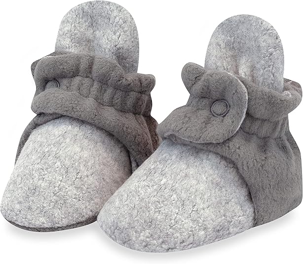 Zutano Unisex Fleece Baby Booties, Two Snap Closure, Newborn to 24 Months
