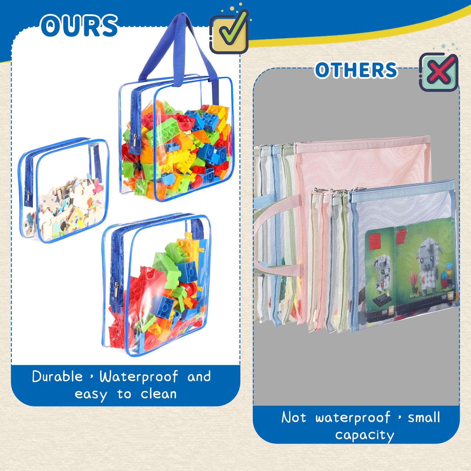 Test : 9 sacs de rangement transparent et imperméables pour