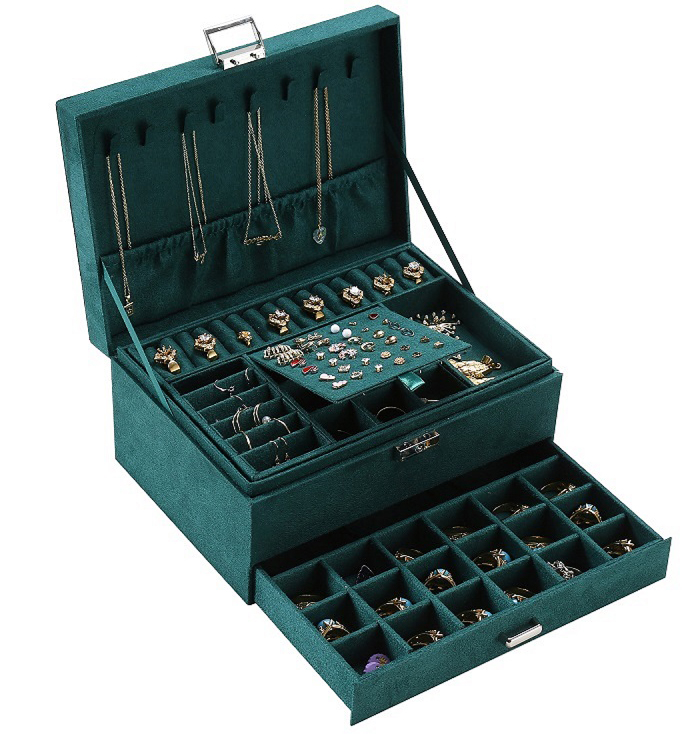 Jewelry Box Organizer for Women Girls,ProttyLife Jewelry Box 3Tier