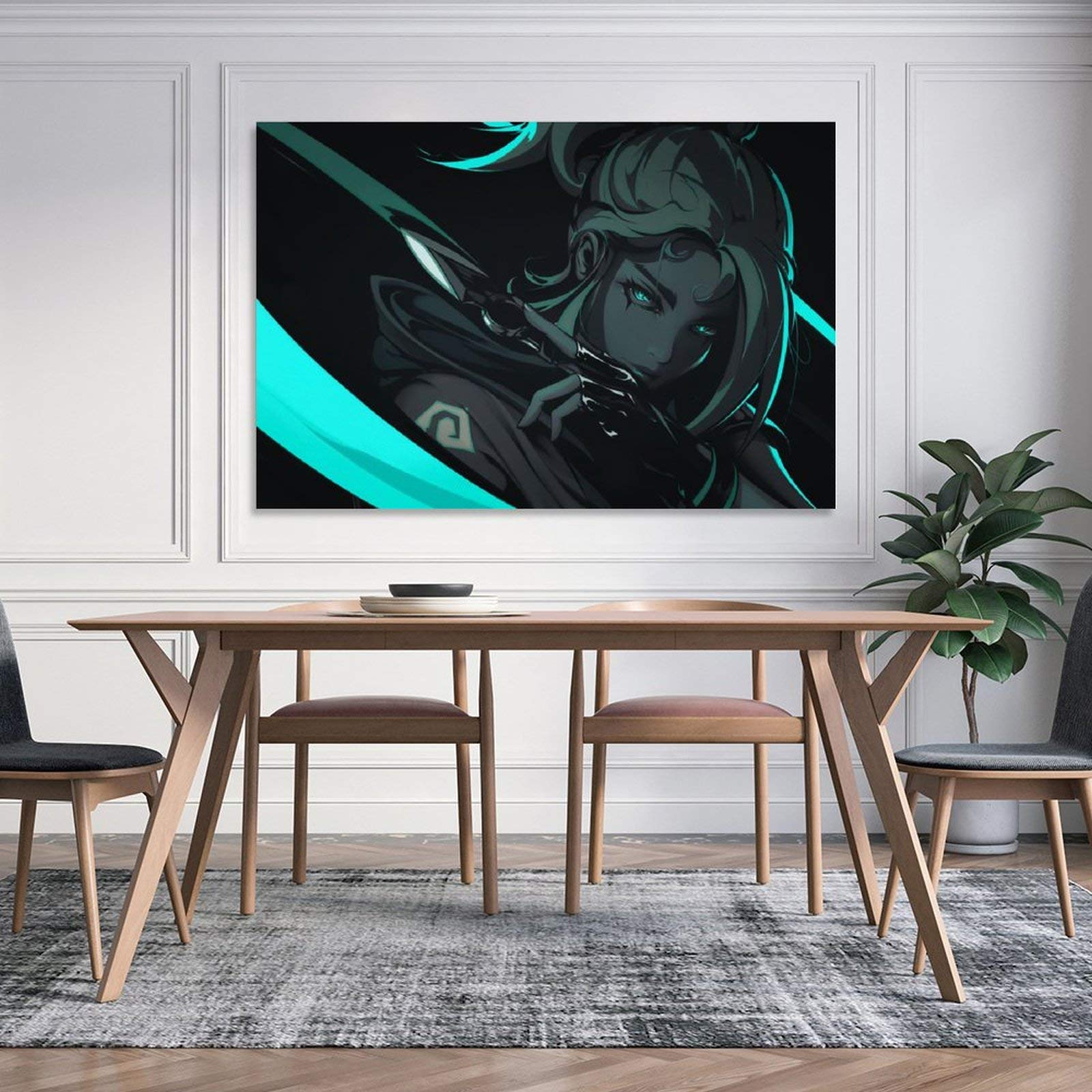 WVUR Jett Valorant Wallpaper 4K Poster décoratif sur toile pour salon, chambre à coucher 30 x 45 cm