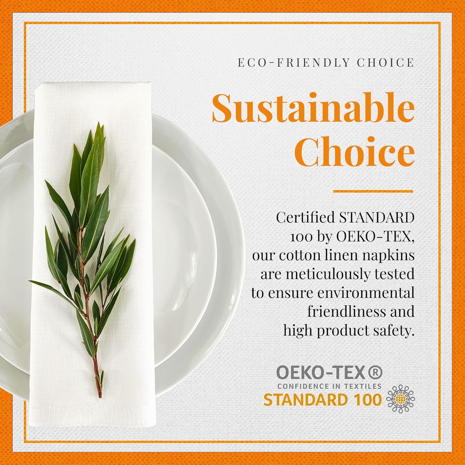 Premium Cotton Linen Napkins - Elegant Jacquard Woven Cloth for Dinner Table & Occasions - Reusable Fabric, Machine Washable, Stain Release - Carlo Lamperti Italy - White, 20" x 20" (Set of 4)