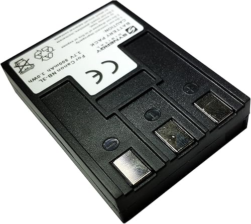 Miniatura 6 de Synergy - Batería para cámara digital Canon IXY 30A (li-ion, 3,7 V, 800 mAh) Ultra Hi-Capacity, compatible con Canon NB-3L