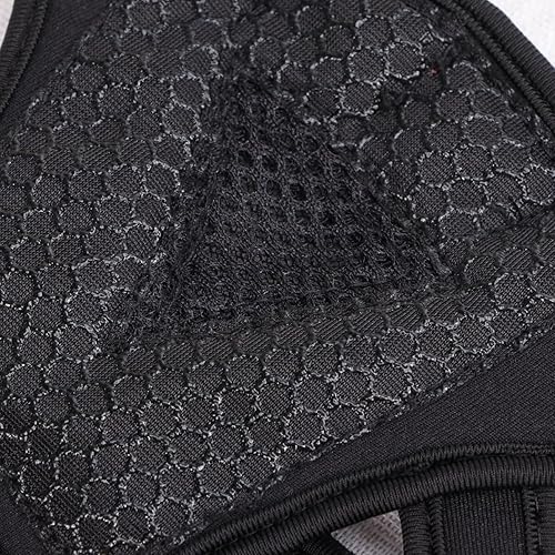 Miniatura 5 de ABOOFAN Guantes de gimnasio antideslizantes de silicona sin dedos con palma acolchada y correa para la muñeca para hombres y mujeres que absorben la