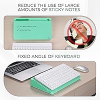 Vista 99 de TOWON Desktop Glass Whiteboard with Basic Calculator, 12 Digit LCD Display, Desk Organizers with Accessories for Office, Home, School Supplies