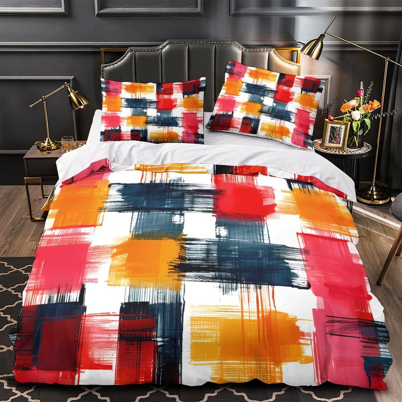 Parure de lit 3D chiot housse de couette microfibre respirante 260x220