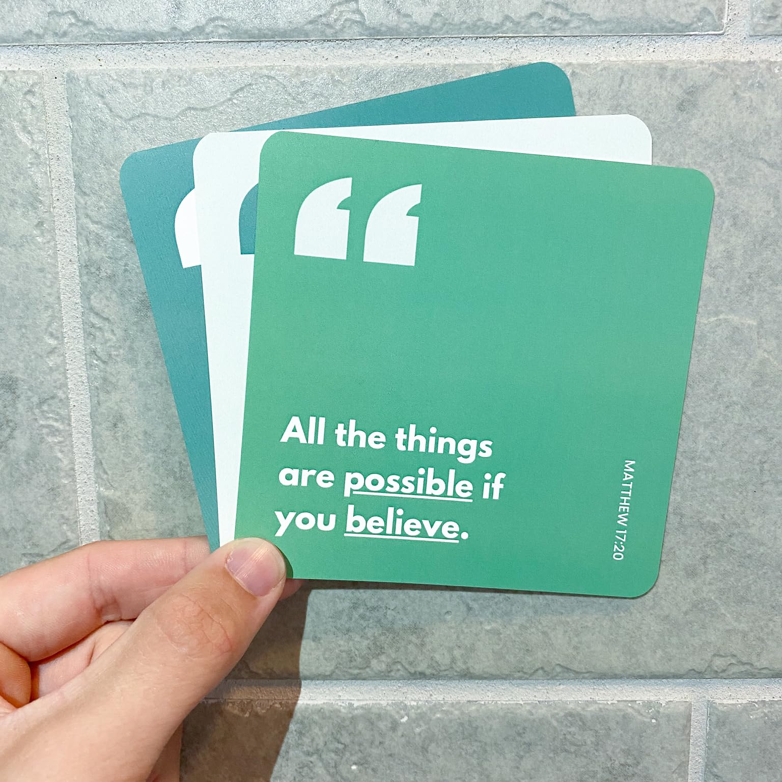 Prayer Cards - Waterproof Bible Verse Prayer Cards Inspirational Scripture for Women Daily Affirmations - Mini Christian Memory Cards - Sticks To