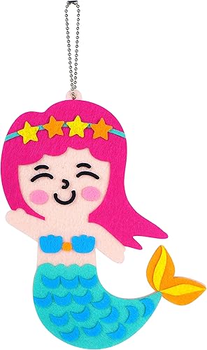 Miniatura 4 de C.S. Kids My Mermaid Sea World 4 en 1 DIY Mega Kit para niños (10 proyectos de artes y manualidades Kits de costura para muñeca y llavero, Scratch