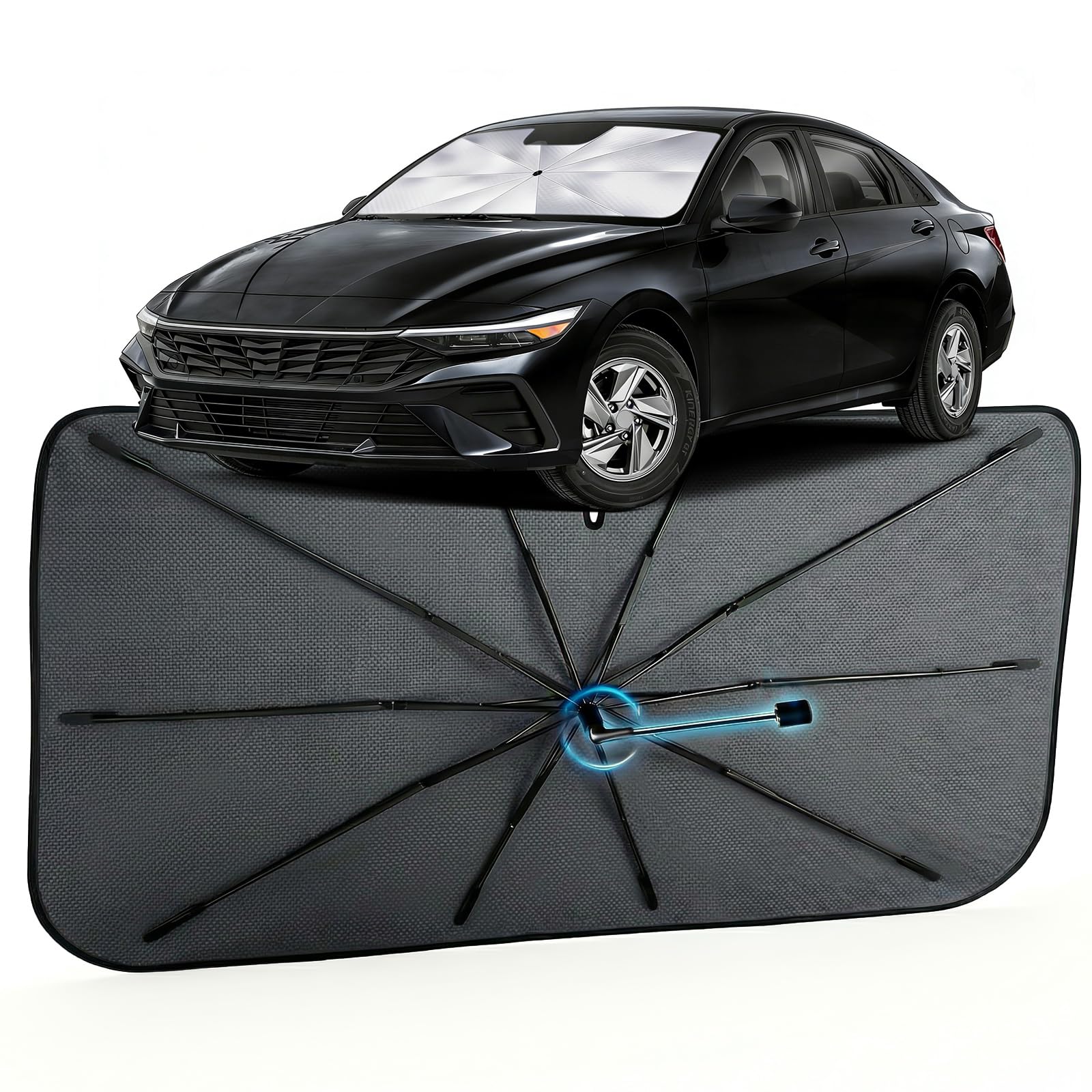 Car Windshield Sun Shade Umbrella for Hyundai Elantra 2021-2026, 1:1 Fit