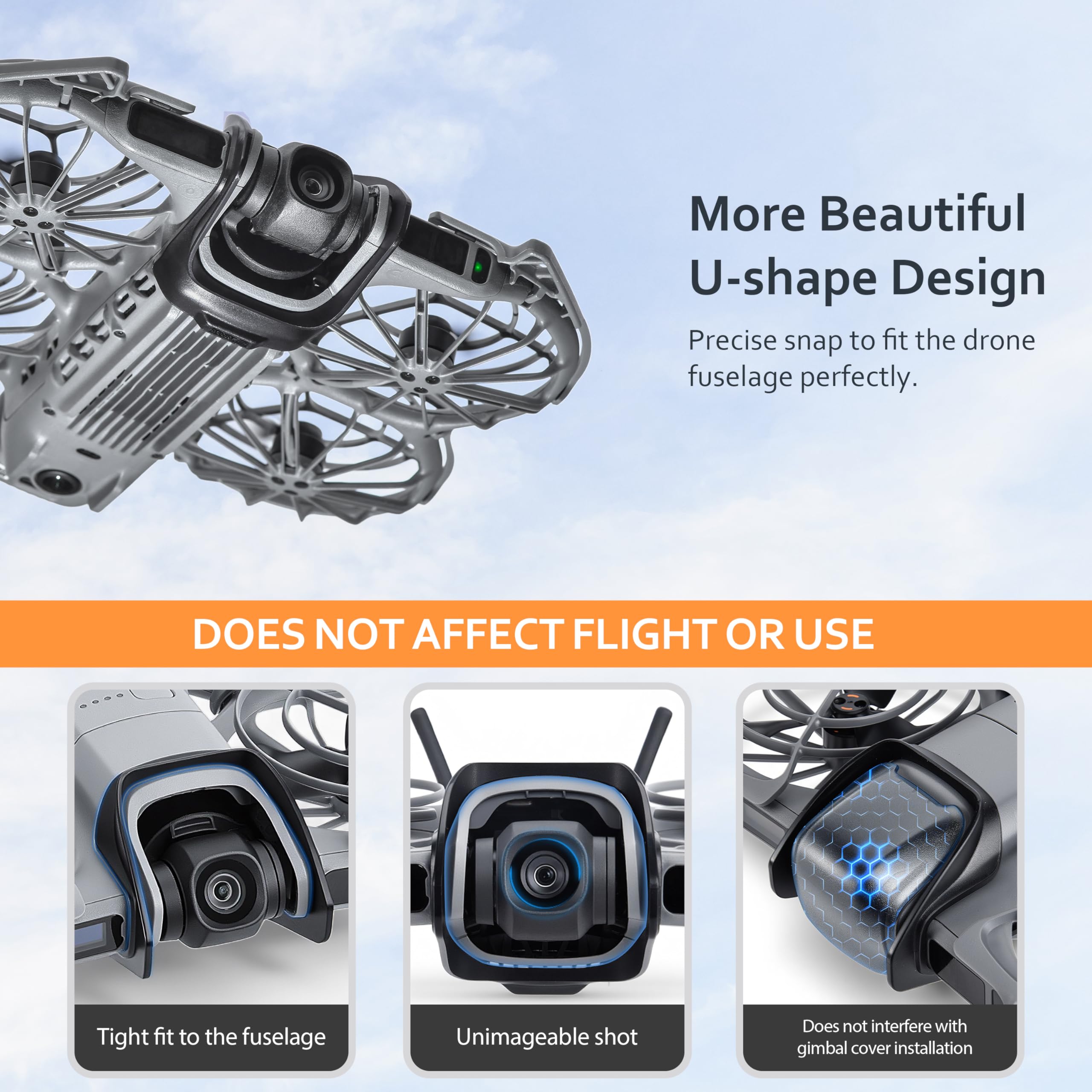 STARTRC Gimbal Bumper Guard do DJI Neo 2 akcesoria, ABS antykolizyjny gimbal ochrona dla dronów DJI Neo 2