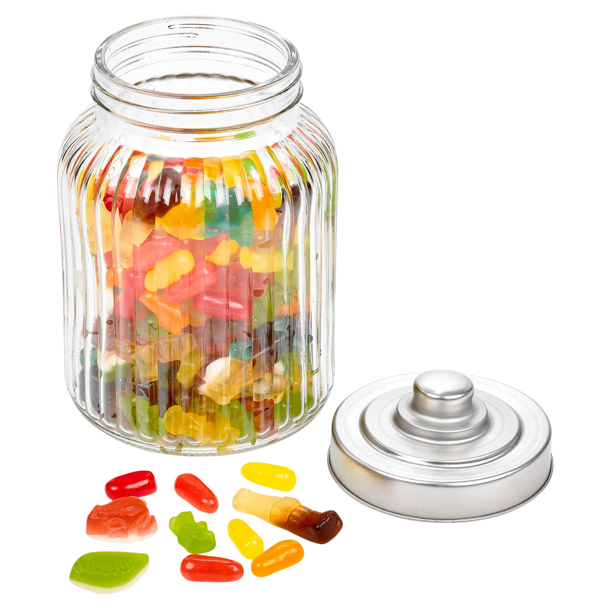 URBNLIVING 1100ml Airtight Seal Storage Jam Jar Preserve Container Tea Coffee Sweets Chocolates Condiment Pot
