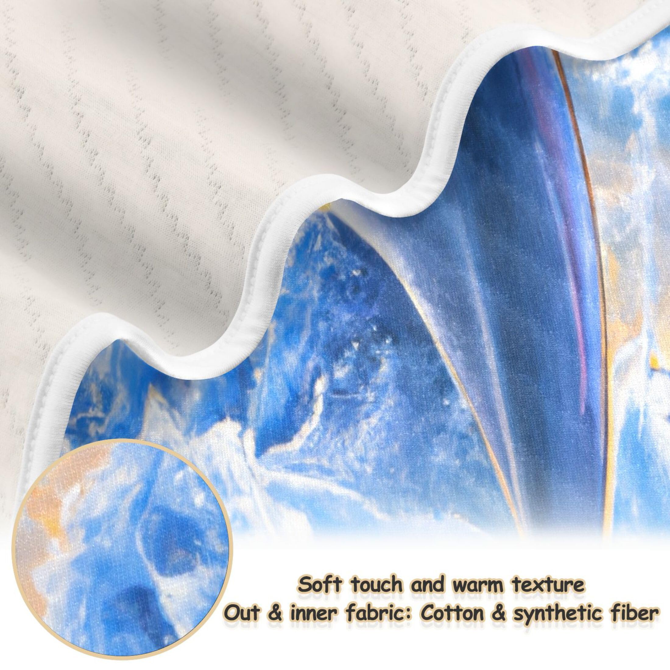 Burbuja Dolphin Baby Blanket for Boys Girls, Nursery Soft Warm Swaddling Receiving Baby Blankets, 30x40 in Toddler Blanket