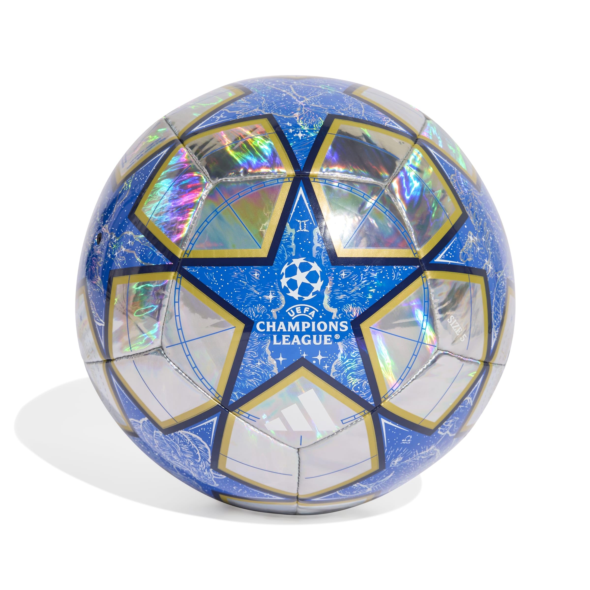 adidas UEFA Champions League Training Foil Ball JP1549, Unisex Footballs, Silver, 4 EU