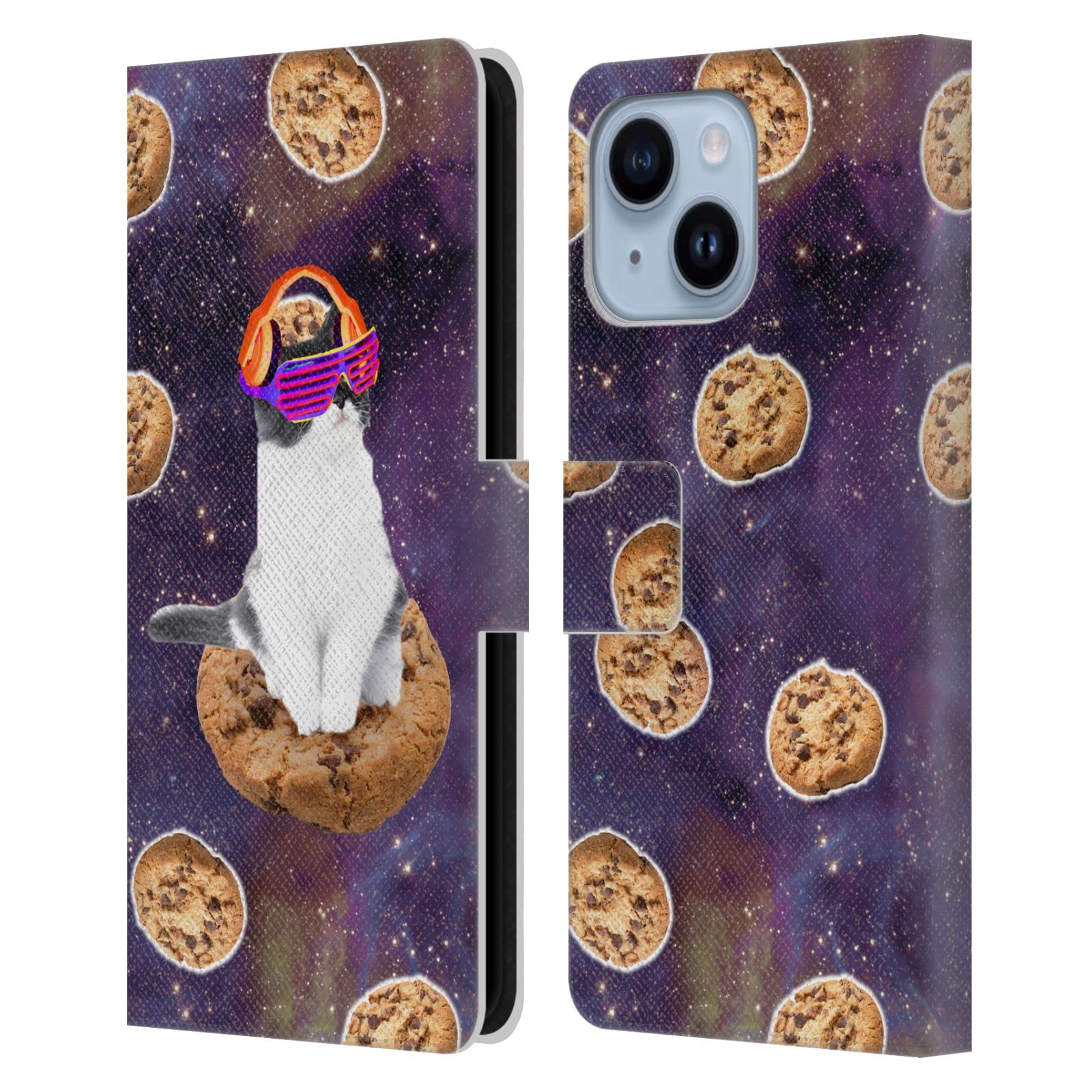 Housse chat galaxie iPhone 14 Plus étui portefeuille pour éviter les rayures - 7