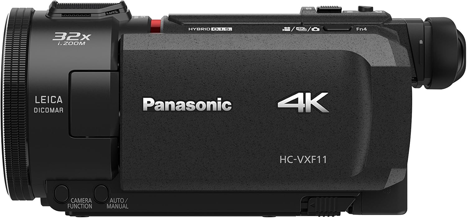 Panasonic HC-VXF11EG-K 4K Videocamera (obiettivo LEICA DICOMAR con zoom ottico 24x e zoom digitale 32x e video Full HD, con mirino, stabilizzatore ottico dell'immagine) - Immagine 4