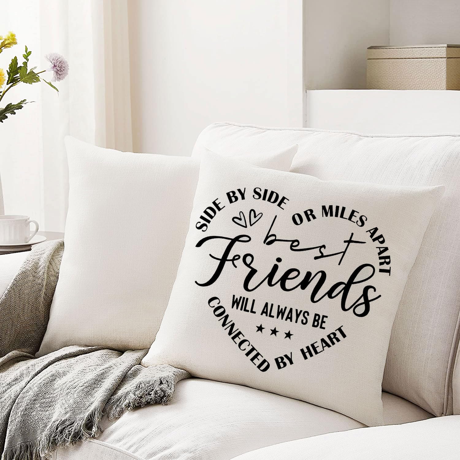 Aconesong To My Bestie Gifts - Federa per cuscino dell'amicizia, per donne, ragazze, amici, per compleanno e Natale