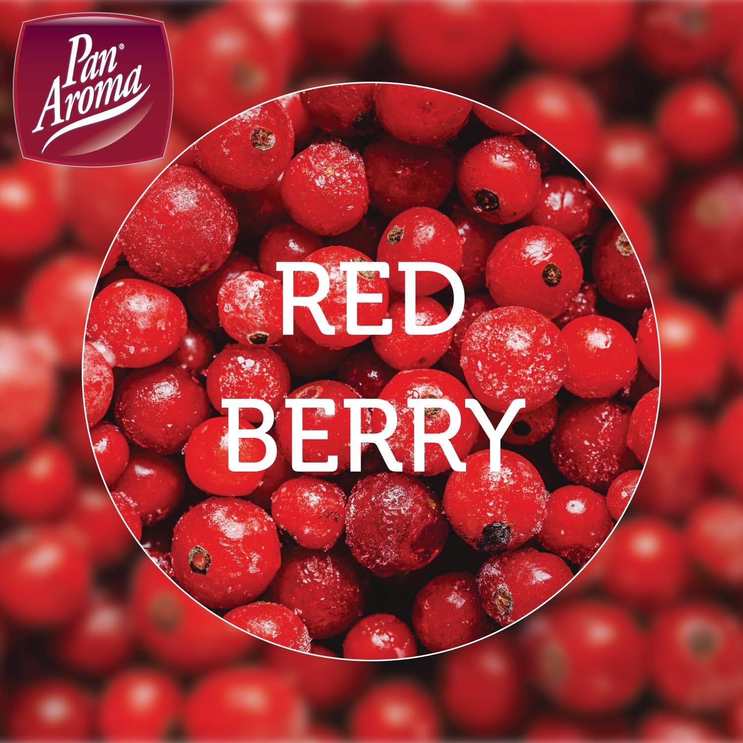 PAN AROMA® RED Decorative Holder & Scented Candle, RED Berry, 85g - Image 3