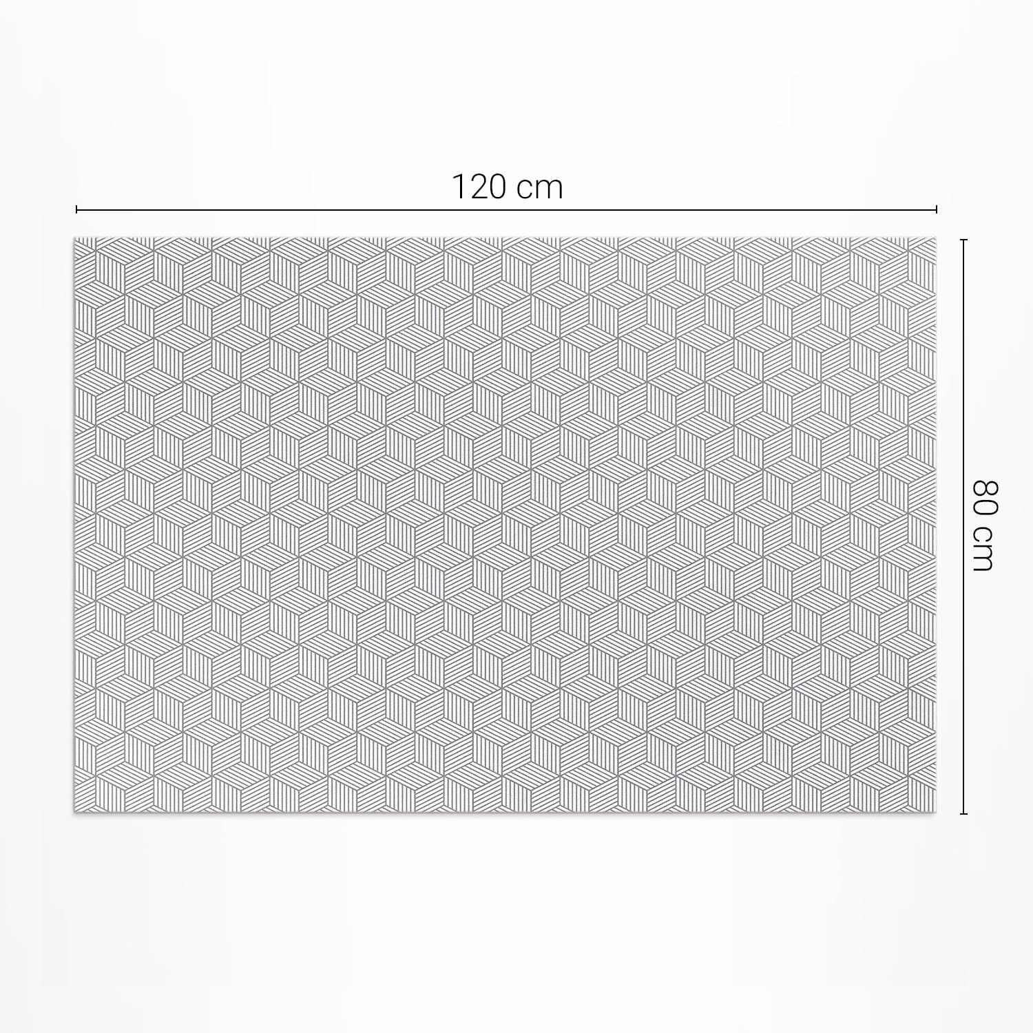 Vinylteppich 80x120 cm Rechteckig Ideal für Balkon Terrasse Garten PVC Kunststoffteppich Wasserdichter für den Außenbereich Einfach zu Reinigen - Geometrisches Mosaik