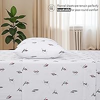 Vista 146 de RUVANTI Flannel Sheets Twin Size - 100% Cotton Double Brushed Twin Sheets Set, Deep Pockets 16 Inches, All Seasons Breathable & Extra Soft Bed Bali