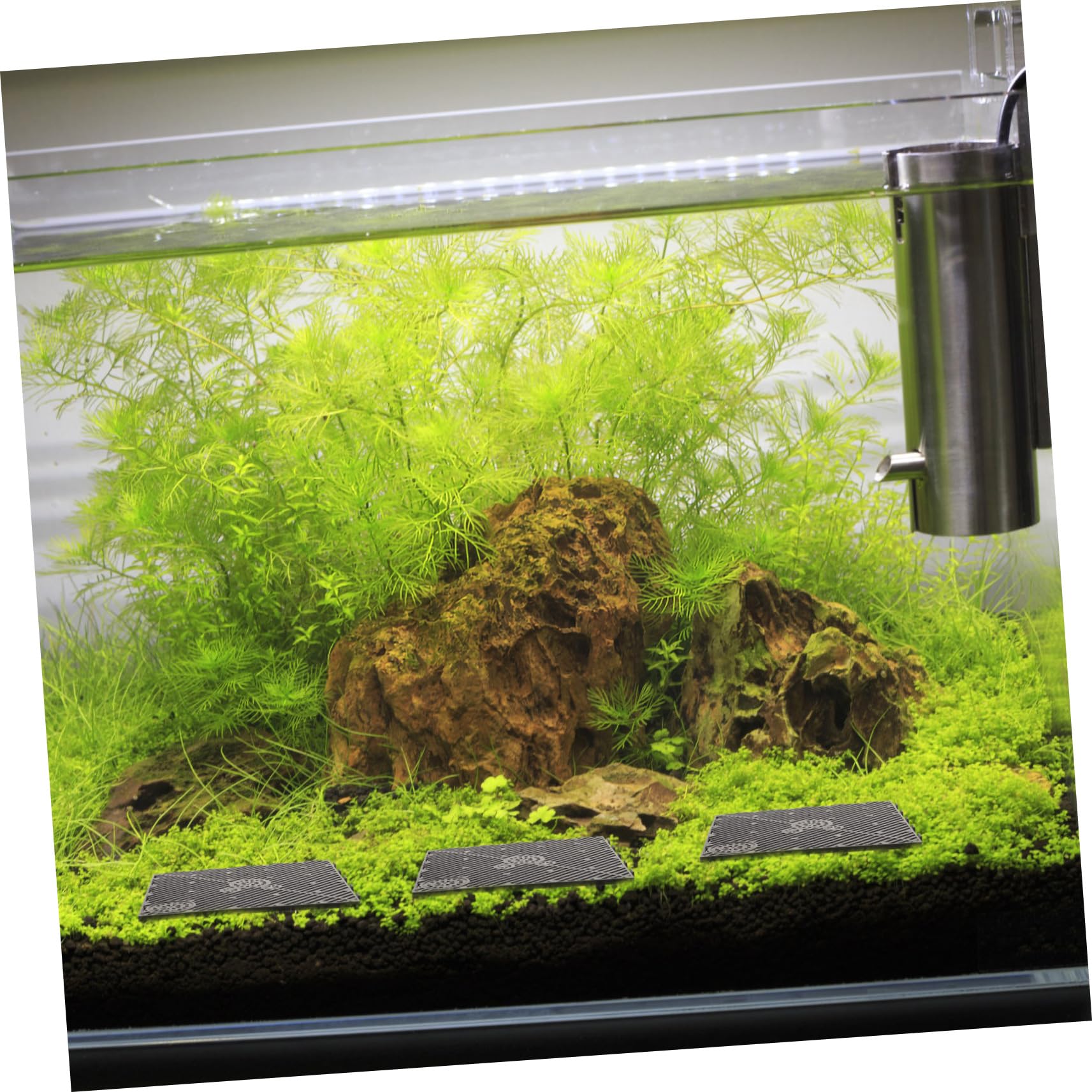 Levemolo 2sets Fisch Tank Bodenplatte PVC Platte Für Aquarium Sauber Spleißen Design Schwarz 20 Stücke * 2