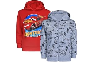 Disney Cars Boys' 2 Pack Hoodie for Toddler and Little Kids