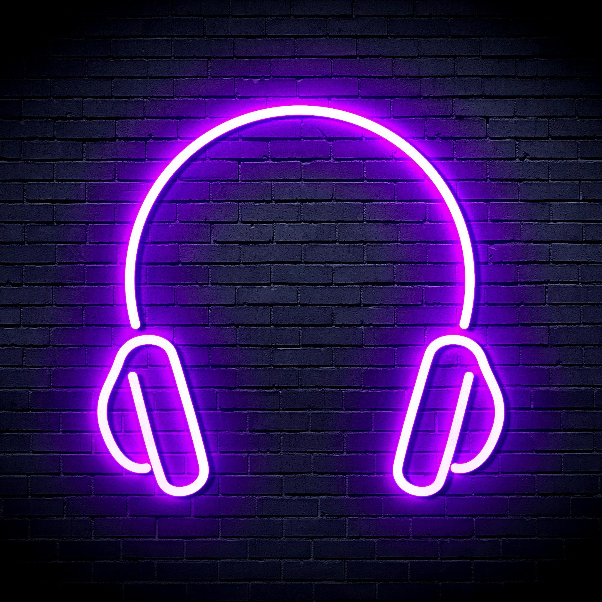 ADVPRO Headphone Flex Silicone LED Neon Sign - Purple - st16s66-fnu0033-p