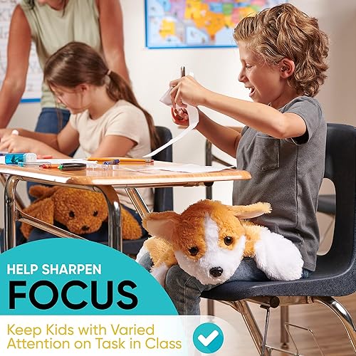 Miniatura 5 de Friendly Cuddles - Manta ponderada para niños y adultos, manta con peso para niños, TEA, procesamiento sensorial, juguete de peluche con peso,