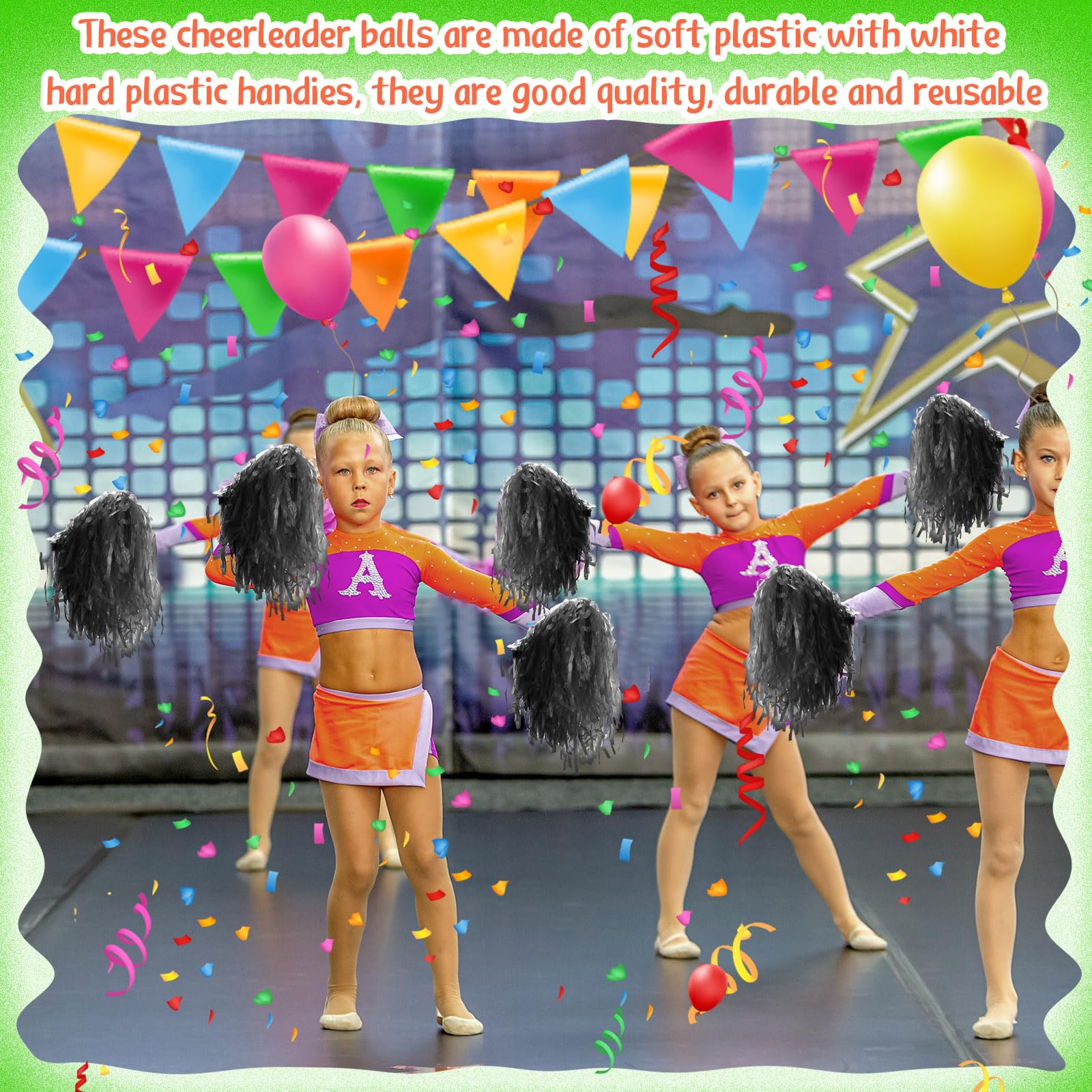 Plastic Cheer Pom Ball Solid(Minimum order of 6 Poms) | Buy Cheerleading Apparel & Cheer Gifts in the U.S.A. | Spirit Accessories