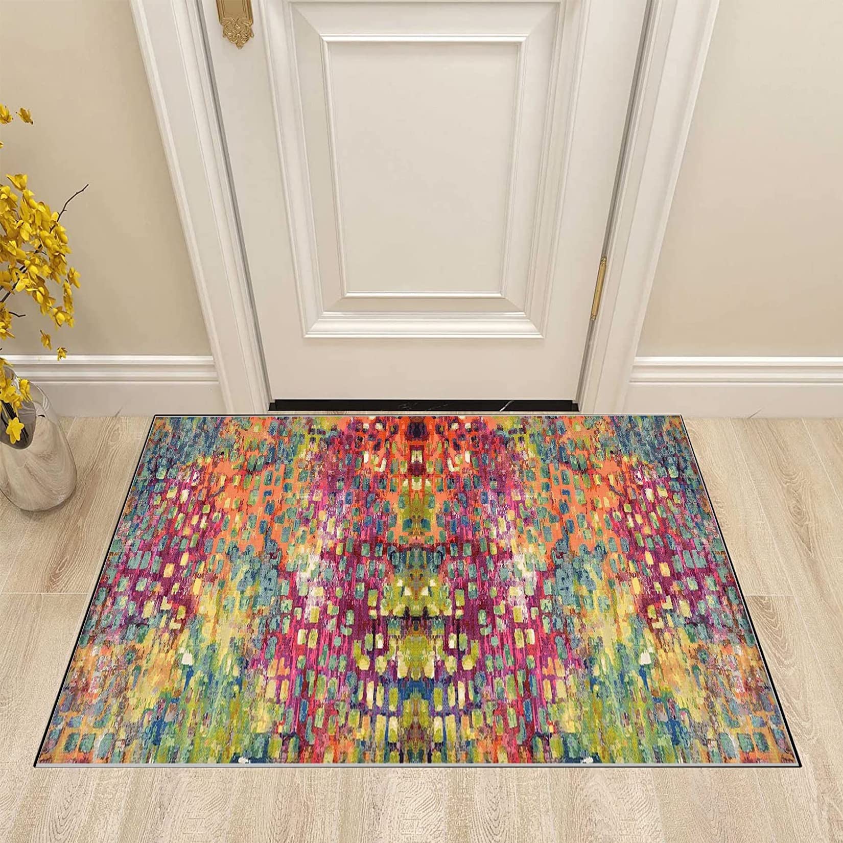 MULERN 3D Fußmatte Sonnenuntergang Bluebonnet - Waschbar & Rutschfest 50x80cm