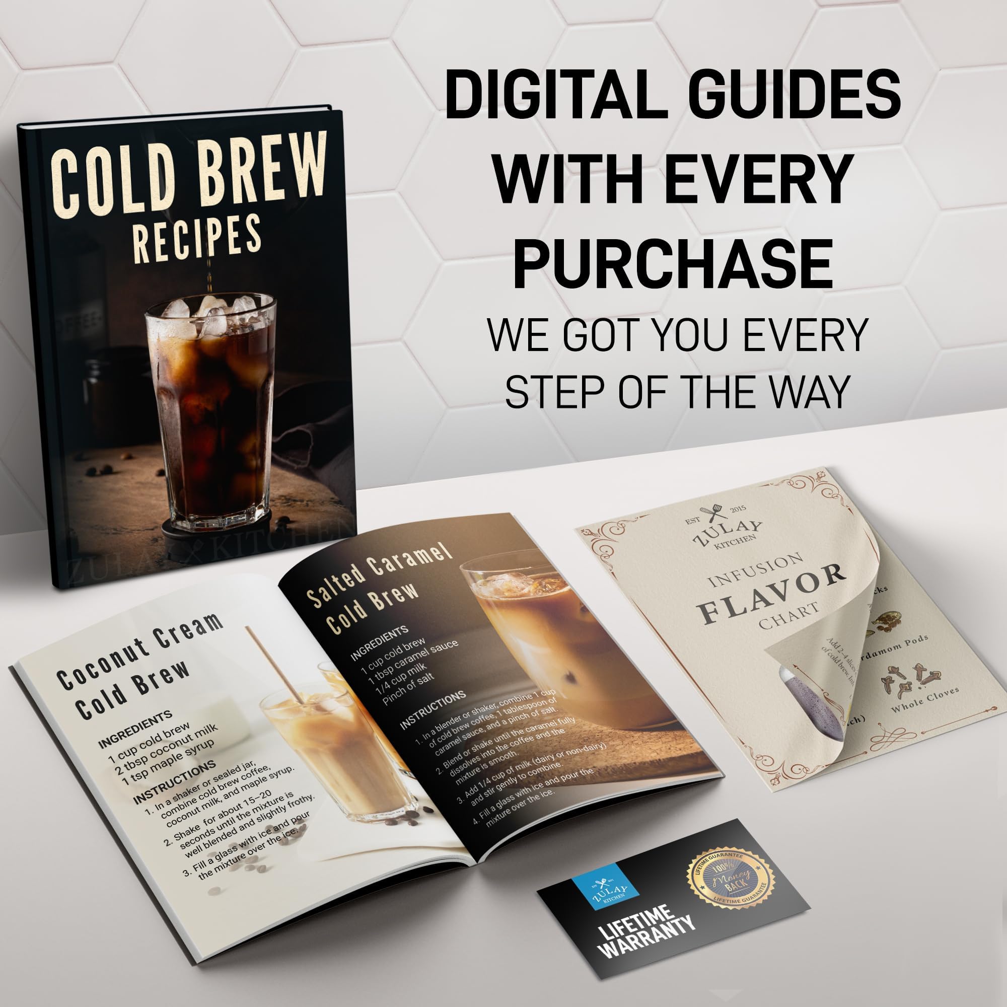Zulay - Cafetera de cerveza fría hermética con jarra de vidrio extragruesa y filtro de malla de acero inoxidable – cafetera helada de primera calidad para preparar té y café frío – por Zulay (1 galón)