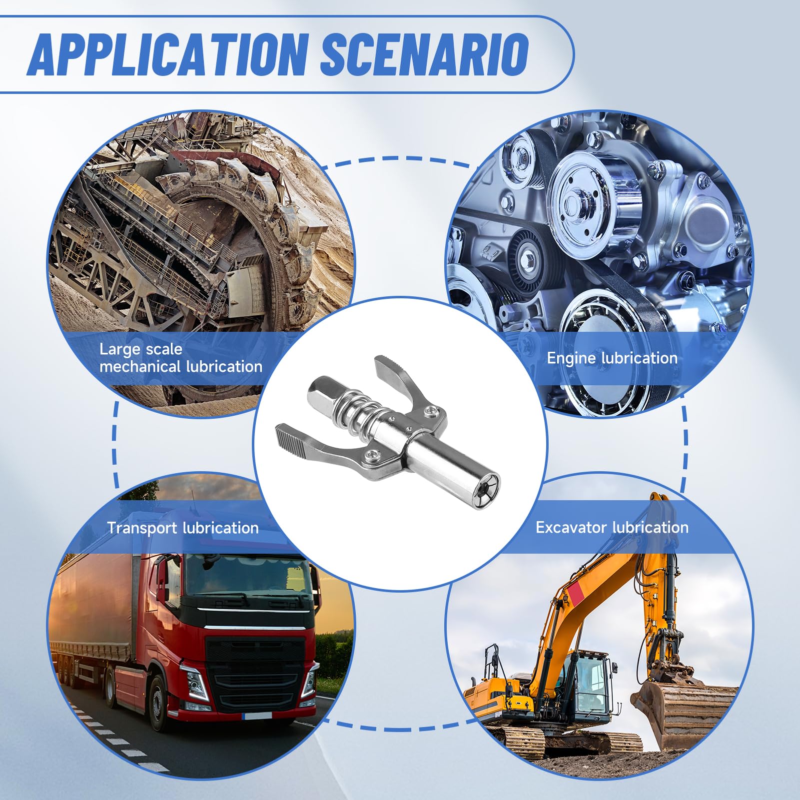 Testina Ingrassatore G Coupler Professionale - Doppia Impugnatura, Tubo 30cm, Resistenza 10.000 PSI - Foto 6